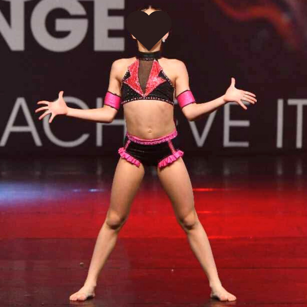 Black/Pink Tuxedo 2-Piece