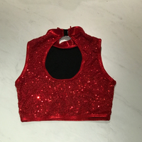 Sequinned Mock-Neck Crop Top (5)