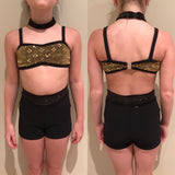 Gold Bra Top & Shorts (3)